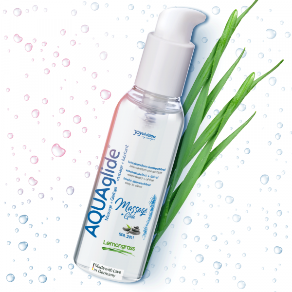 AQUAglide Massage + Glide Lemongrass (200ml) mit Pumpspender