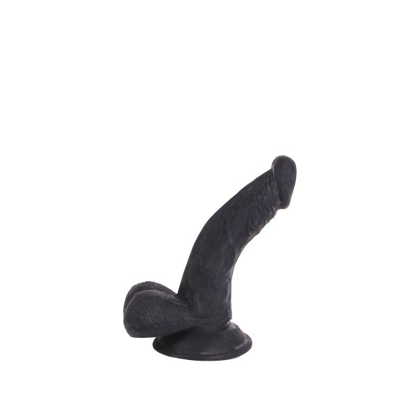 Realistic Black Dildo No.015 (16,0x4,0cm) mit Saugfuß