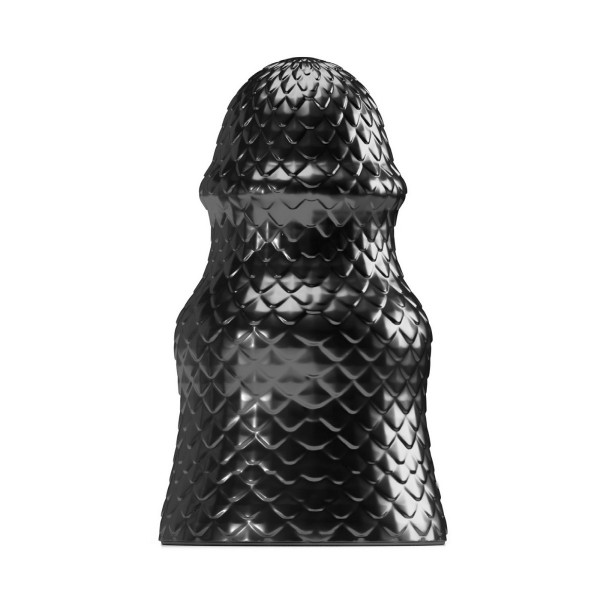 Stretch'R " Scaly Butt Plug XL " 26,0x15,5cm, Schwarz Metallic