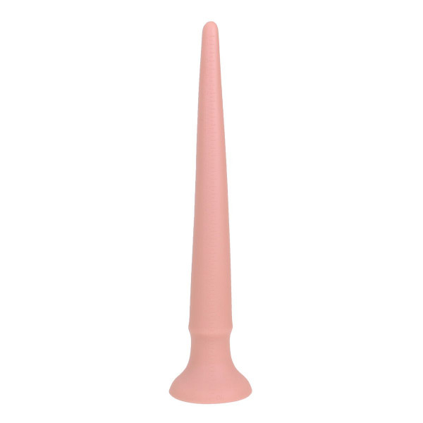 Extra Langer Anal Plug 50,0x2,3-5,6cm aus Flüssig Silikon mit Saugfuß