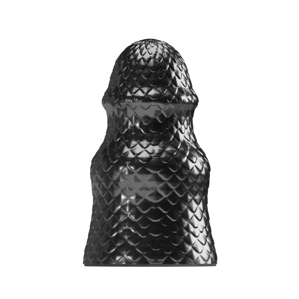 Stretch'R " Scaly Butt Plug L " 22,0x13,0cm, Schwarz Metallic