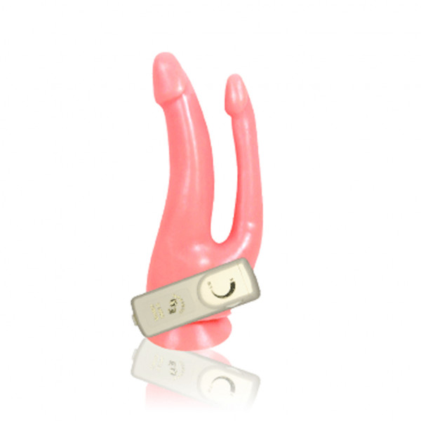 Realistischer Vibrierender Doppel Dildo Lady B 16x4cm Hautfarben